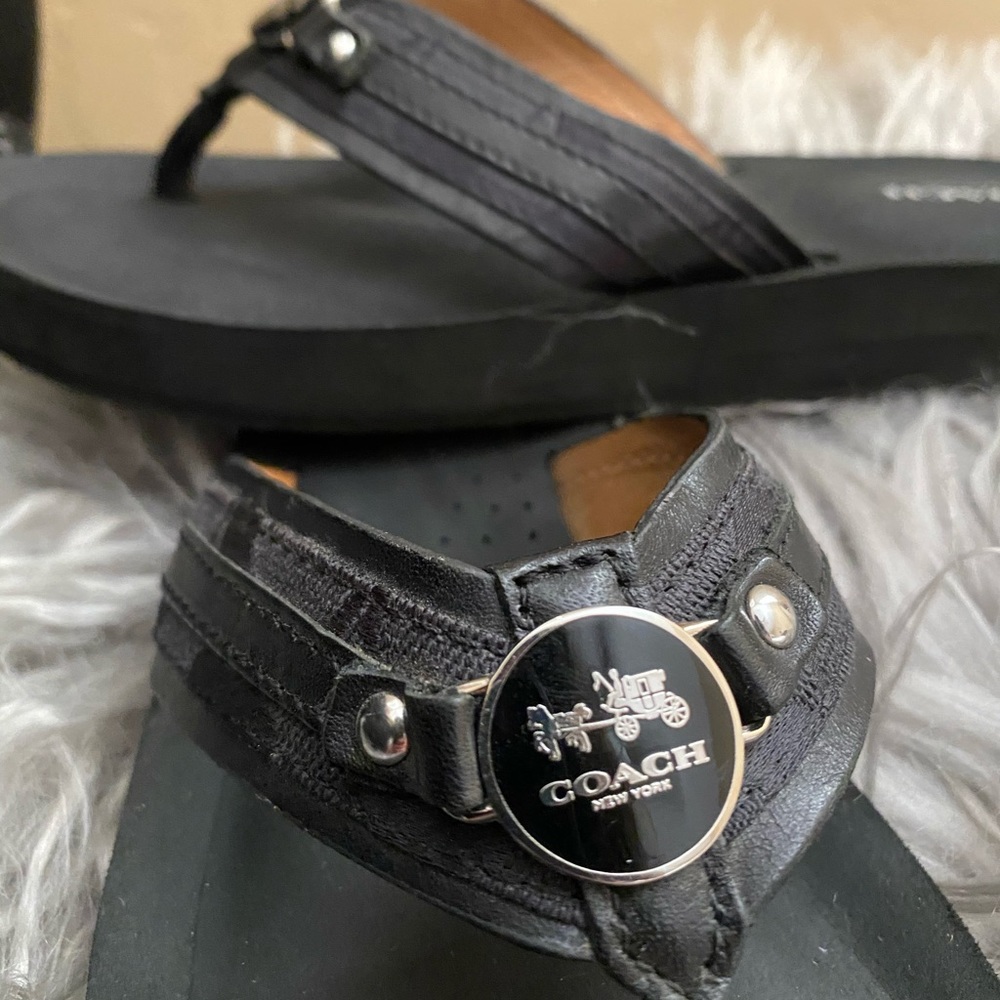 Black Coach Sandals